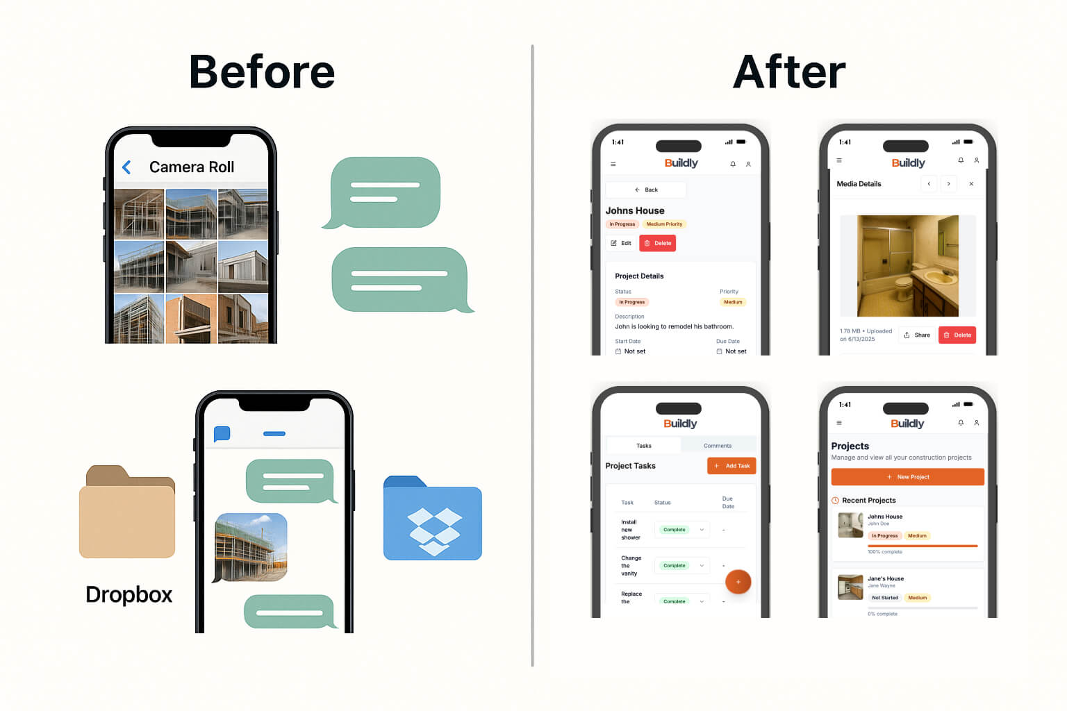 Before and After Construction Photo App